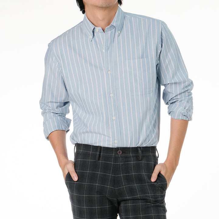 era-won เสื้อเชิ้ต รุ่น Oxford shirts Mercerizing สี BLUE BILLIONAIRE 