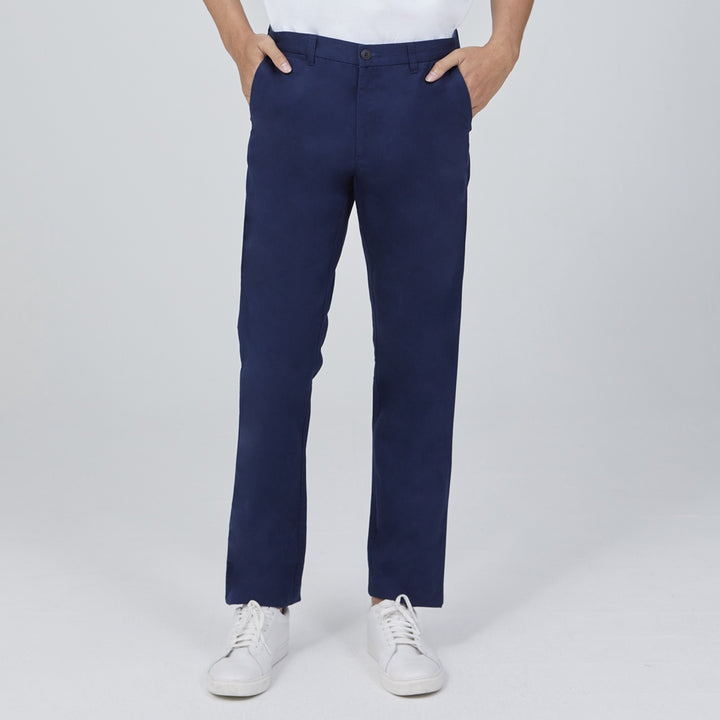 ARROW กางเกงลำลองขายาว Chino Pants ทรง Smart สีกรม MSCM9V2-NV 