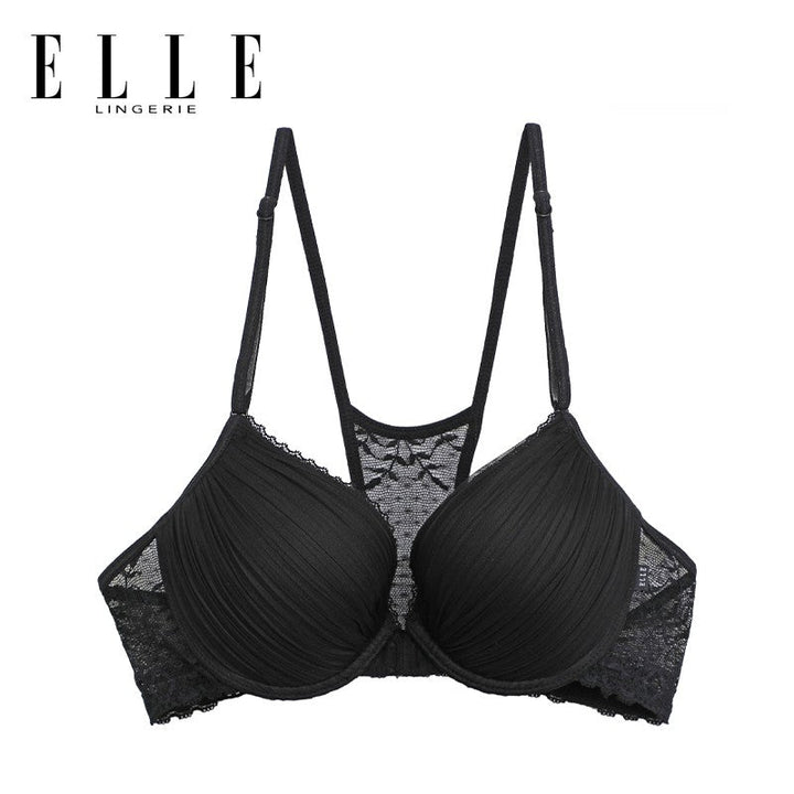 ELLE lingerie Moulded Bra Front-Close ยกทรงตะขอหน้ามีโครงเสริมฟองน้ำตกแต่งพลีท - LB7540 ICCSHOPPING