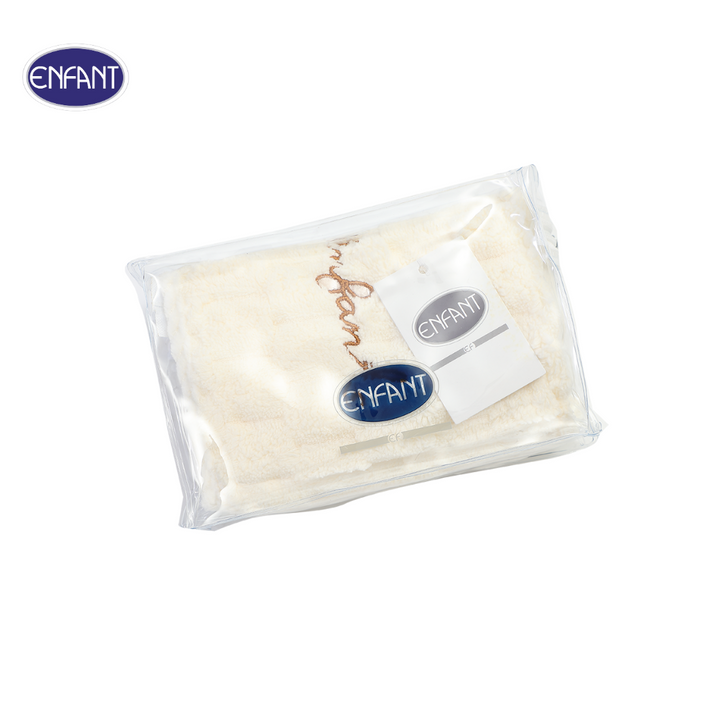 ENFANT (อองฟองต์) ผ้าขนหนู Pop corn ลายอองฟองต์ สีครีม 