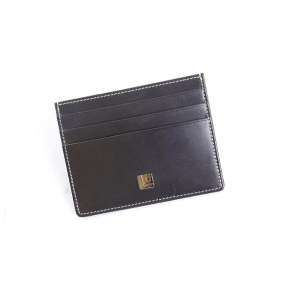 Guy Laroche กระเป๋าใส่นามบัตรหนังเรียบ 6 การ์ด สีดำ (BW16644W5BLS1) ICCSHOPPING