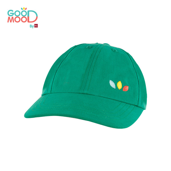 Good Mood by bsc หมวกแก๊ปปักโลโก้ GOOD MOOD ด้านข้าง สีเขียว สำหรับเด็กอายุ 3-8 ปี ผ้าทวิล ICCSHOPPING