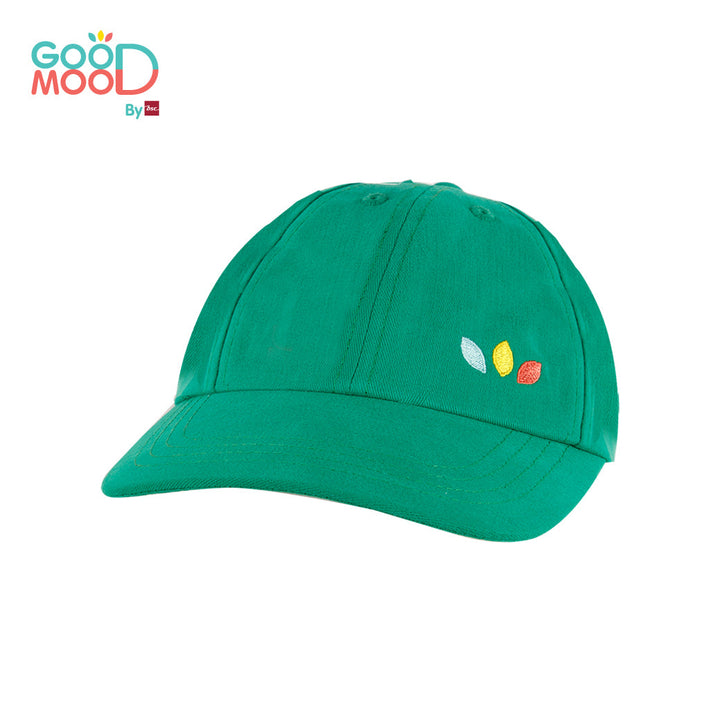 Good Mood by bsc หมวกแก๊ปปักโลโก้ GOOD MOOD ด้านข้าง สีเขียว สำหรับเด็กอายุ 3-8 ปี ผ้าทวิล ICCSHOPPING