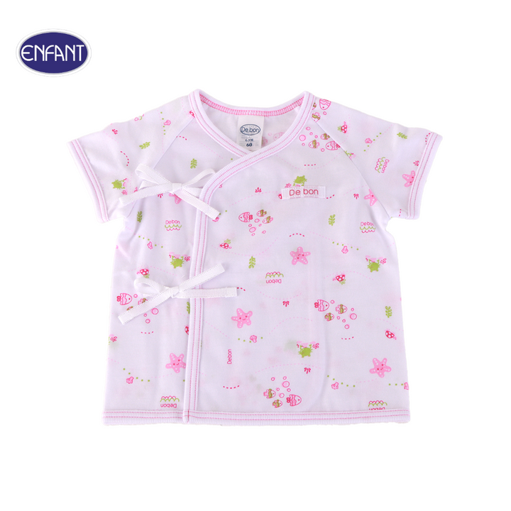 ENFANT (อองฟองต์) Gift set Debon by Enfant เซ็ตเสื้อผ้า 1กล่อง/6ไอเท็ม สำหรับเด็ก 0-3 เดือน ผ้าคอตตอน 100% สีชมพู 