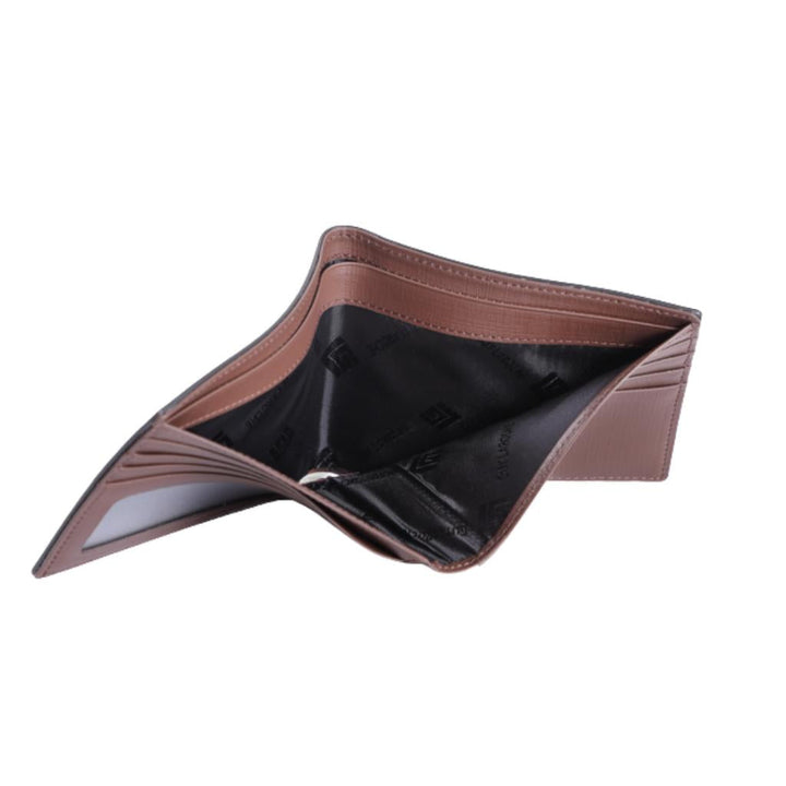 Guy Laroche กระเป๋าสตางค์หนังอัดลาย พับสั้น 8 การ์ด สีน้ำตาล (BW31621W5BRS1) ICCSHOPPING