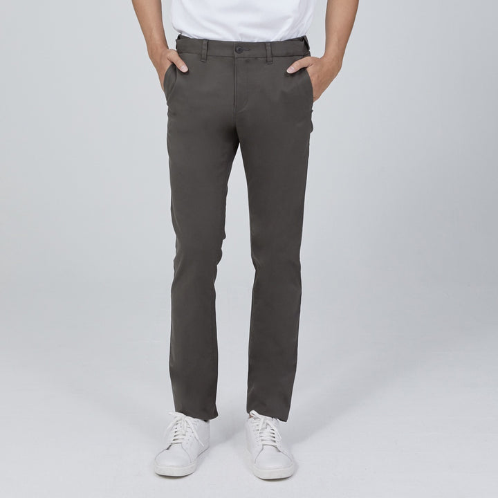 ARROW CHINO กางเกงชิโน่ ลำลองขายาว SMART Fit รุ่น Easy Move ปรับเอวได้ MECM9T5-OV สีเขียวขี้ม้า 
