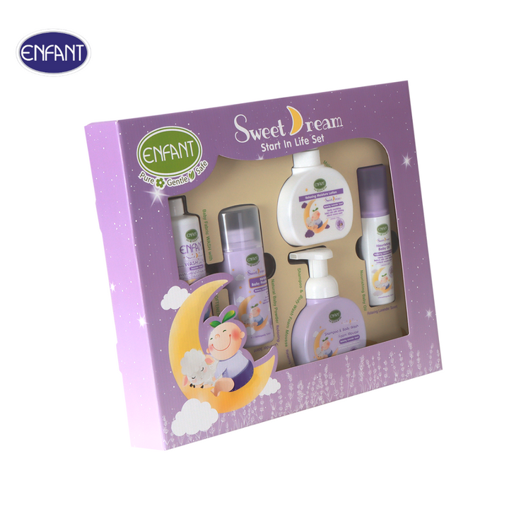 ENFANT (อองฟองต์) Sweet Dream Start In Life Set เซ็ตคุณแม่แรกคลอด กลิ่นลาเวนเดอร์ 1กล่อง/5ไอเท็ม ICCSHOPPING