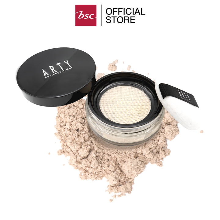 ARTY PROFESSIONAL LOOSE SETTING POWDER GLOW อาร์ทตี้ โปรเฟสชั่นแนล ลูส เซตติ้ง พาวเดอร์ โกลว์ แป้งฝุ่นเนื้อเนียนละเอียดที่จะมอบผิวเนียนสวยให้ใบหน้า 