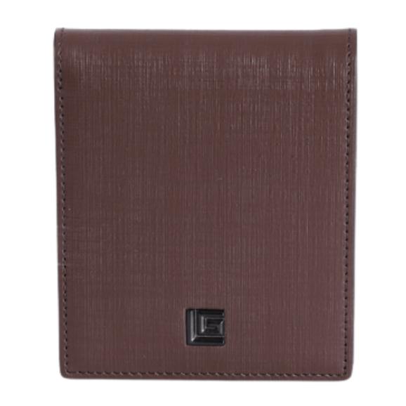Guy Laroche กระเป๋าสตางค์หนังอัดลาย พับสั้น 8 การ์ด สีน้ำตาล (BW31621W5BRS1) ICCSHOPPING