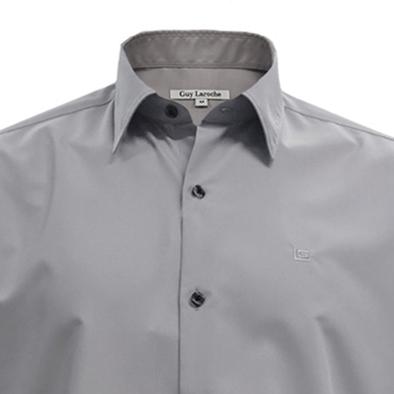 Guy Laroche เสื้อเชิ้ตแขนยาว คอปก สีพื้น ปักโลโก้  (BAB6254P5) ทรง Slim Fit มีให้เลือก 6 สี ICCSHOPPING
