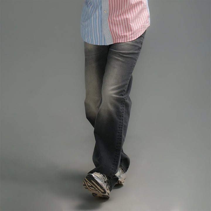 era-won กางเกงยีนส์ทรง Baggy Denim Comfy Loose Baggy สี BLACK WASH 