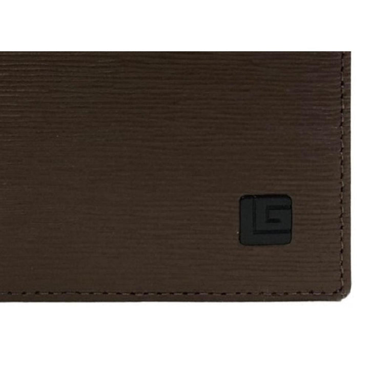 Guy Laroche กระเป๋าสตางค์หนังแท้ อัดลายซาเฟียโน  พับสั้นสามทาง สีน้ำตาล รุ่น ZELIE (BW34513S5BRS1) ICCSHOPPING