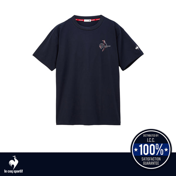 le coq sportif เสื้อเทรนนิ่ง ออกกำลังกาย ผู้ชาย สีกรม (T-shirt, เสื้อยืด, เสื้อออกกำลังกาย, lecoq) ICCSHOPPING