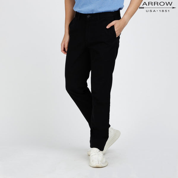 ARROW กางเกงลำลองขายาว Chino Pants ทรง Smart สีดำ MSCM9V2-BL 