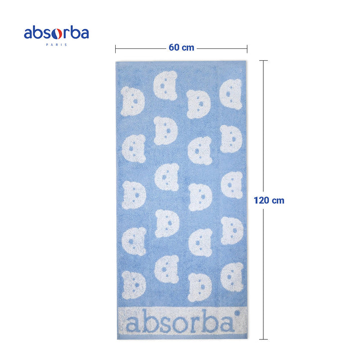 แอ็บซอร์บา  (แพ็ค 1 ผืน) ผ้าขนหนู ลายน้องหมี มีให้เลือก 2 สี รุ่น Cotton Print ทอ 2 ด้าน -  tw ICCSHOPPING