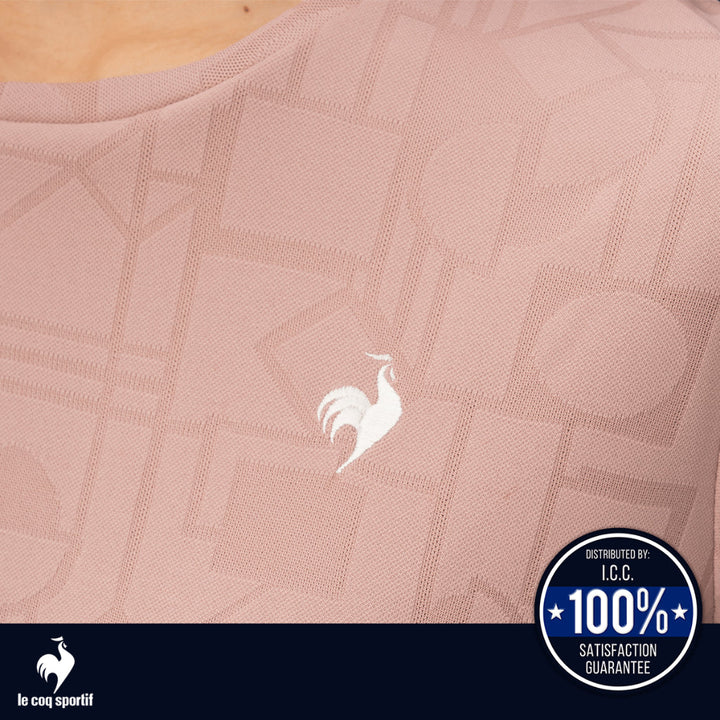 le coq sportif เสื้อเทรนนิ่ง ออกกำลังกาย ผู้หญิง สีชมพู (T-shirt, เสื้อยืด, เสื้อออกกำลังกาย, lecoq) ICCSHOPPING