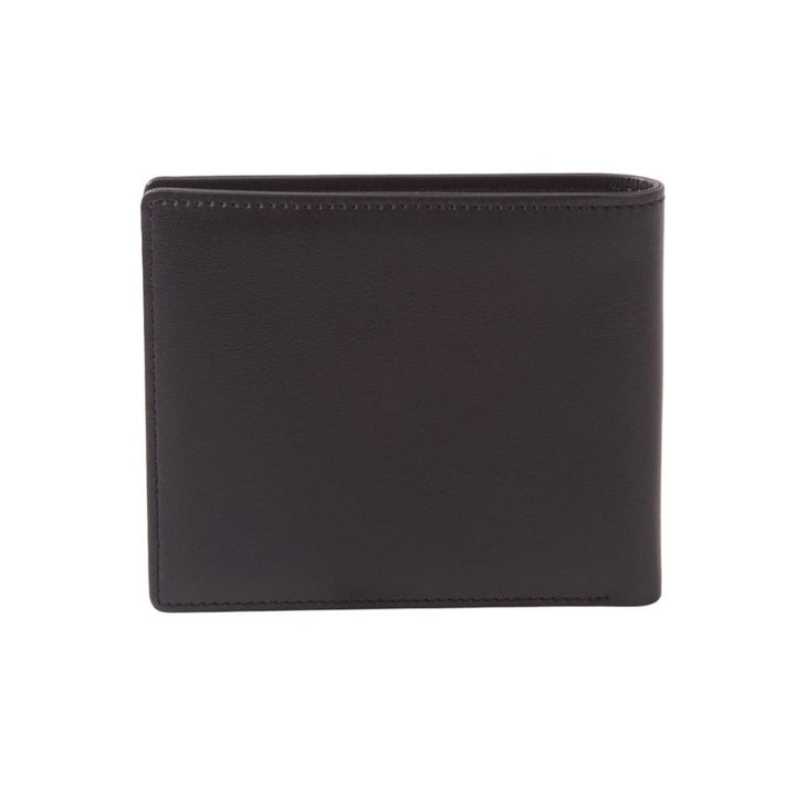 Guy Laroche กระเป๋าสตางค์หนังเรียบ พับสั้น 8 การ์ด สีดำ (BW11681W5BLS1) ICCSHOPPING