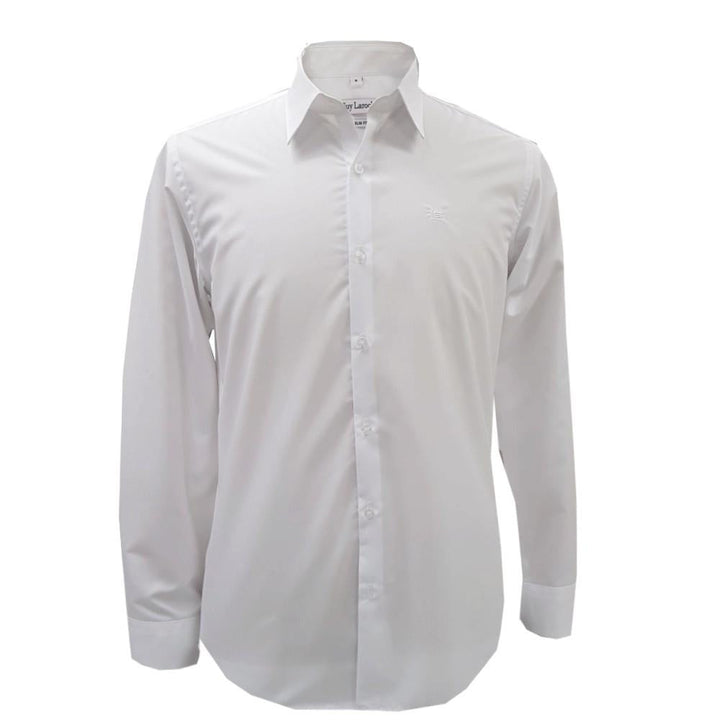 Guy Laroche เสื้อเชิ้ตแขนยาว คอปก สีพื้น ปักโลโก้  (BAB6254P5) ทรง Slim Fit มีให้เลือก 6 สี ICCSHOPPING
