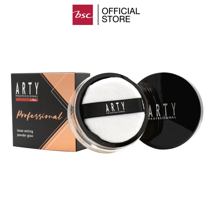 ARTY PROFESSIONAL LOOSE SETTING POWDER GLOW อาร์ทตี้ โปรเฟสชั่นแนล ลูส เซตติ้ง พาวเดอร์ โกลว์ แป้งฝุ่นเนื้อเนียนละเอียดที่จะมอบผิวเนียนสวยให้ใบหน้า 