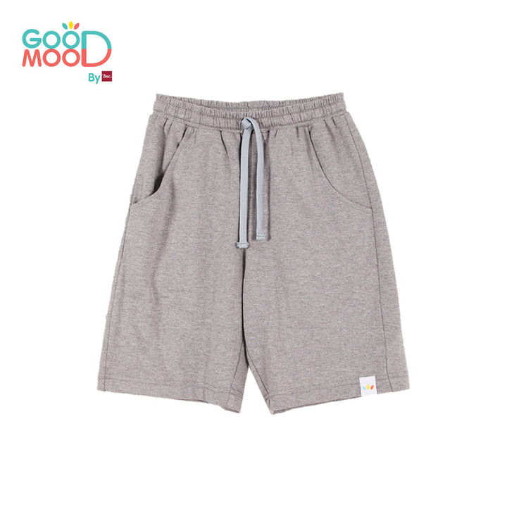 Good Mood by bsc กางเกงขาสั้น เอวยางยืด สีเทา สำหรับเด็กอายุ 2-9 ปี ผ้าคอตตอน ICCSHOPPING