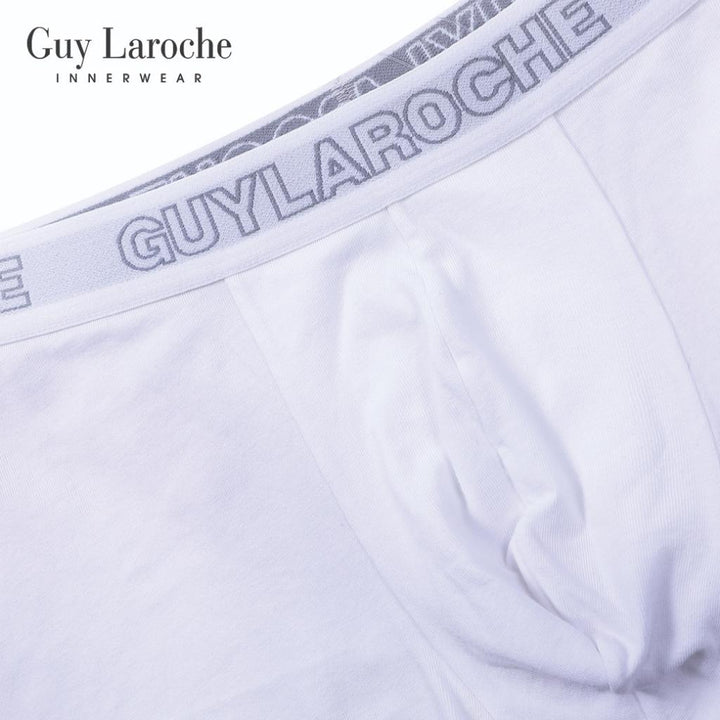 (NEW) Guy Laroche กางเกงในชาย ทรงTrunks สัมผัสนุ่ม กระชับ สวมใส่สบาย แพ็ค 2 ตัว สีขาว (JUU4501R5WH) ICCSHOPPING