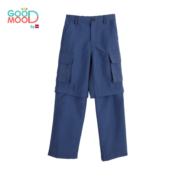 Good Mood by bsc กางเกงคาร์โก้ 2in1 สีกรมท่า สำหรับเด็กอายุ 2-9 ปี ผ้าคอตตอน ICCSHOPPING