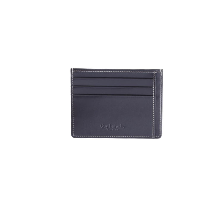 Guy Laroche กระเป๋าใส่นามบัตรหนังเรียบ 6 การ์ด สีดำ (BW16644W5BLS1) ICCSHOPPING