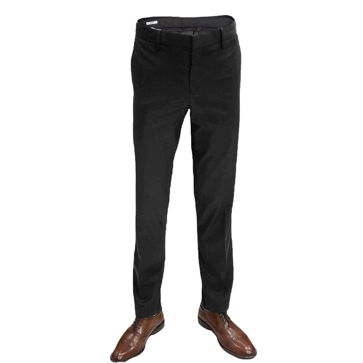 Guy Laroche กางเกงสแล็ค ทรงกระบอก ไม่มีจีบทรงSLIM FIT - สีดำ  รุ่นBSB6281P4 
