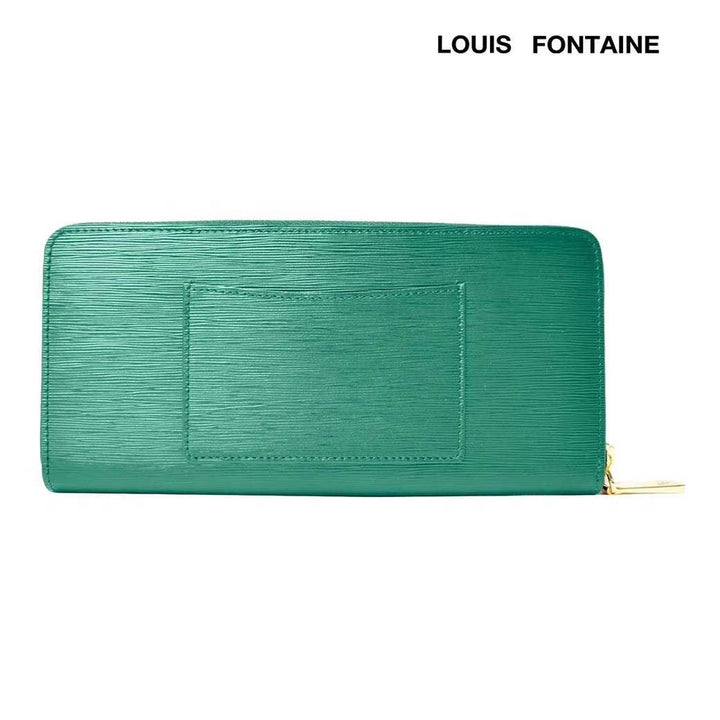 Louis Fontaine กระเป๋าสตางค์พับยาวซิปรอบ รุ่น GEMS - สีเขียว ( LFW0017Z ) 