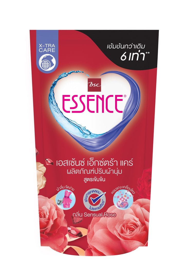 Essence ผลิตภัณฑ์ปรับผ้านุ่มเอสเซ้นซ์สูตรเข้มข้น 6 เท่า กลิ่นSENSUAL ROSE 550 มล. (จำนวน 3 ถุง) ICCSHOPPING