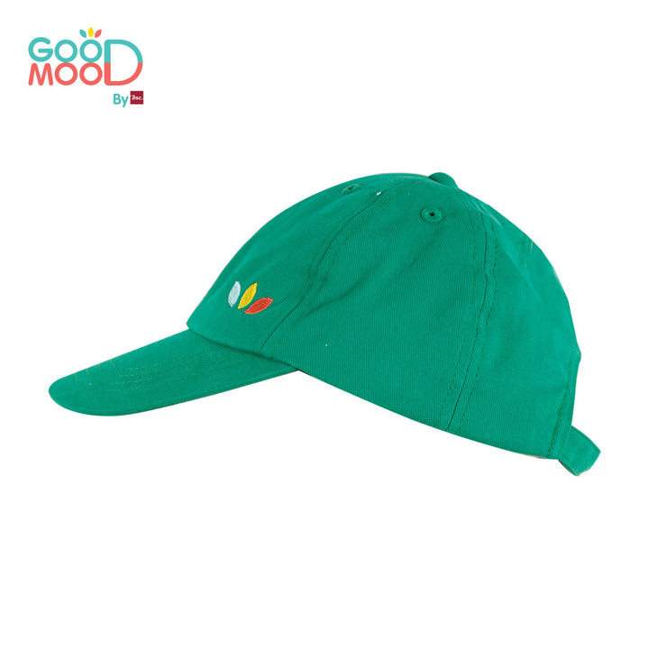 Good Mood by bsc หมวกแก๊ปปักโลโก้ GOOD MOOD ด้านข้าง สีเขียว สำหรับเด็กอายุ 3-8 ปี ผ้าทวิล ICCSHOPPING