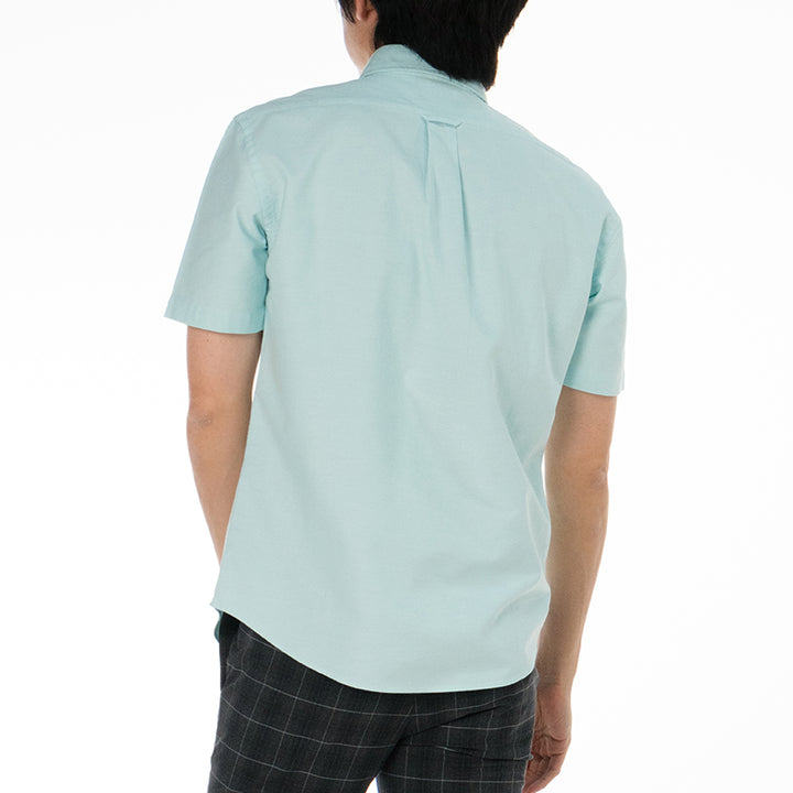 era-won เสื้อเชิ้ต Oxford shirts Mercerizing แขนสั้น สี Green London 