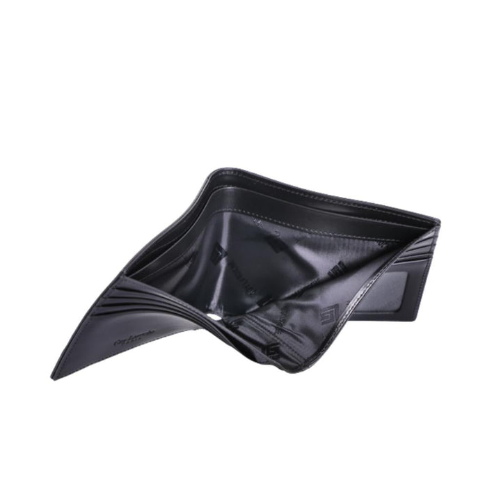 Guy Laroche กระเป๋าสตางค์หนังเรียบ พับสั้น 8 การ์ด สีดำ (BW51001W5BLS1) ICCSHOPPING
