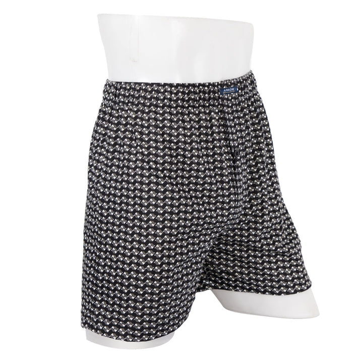 ARROW BOXER SHORTS กางเกงบ๊อกเซอร์ชาย พิมพ์ลาย สีดำ MXWX117 