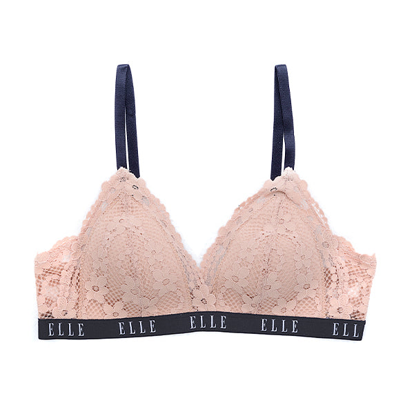 ELLE Lingerie Padded bra ยกทรงรูปแบบไม่มีโครงตกแต่งลูกไม้ - LB6719 Elle