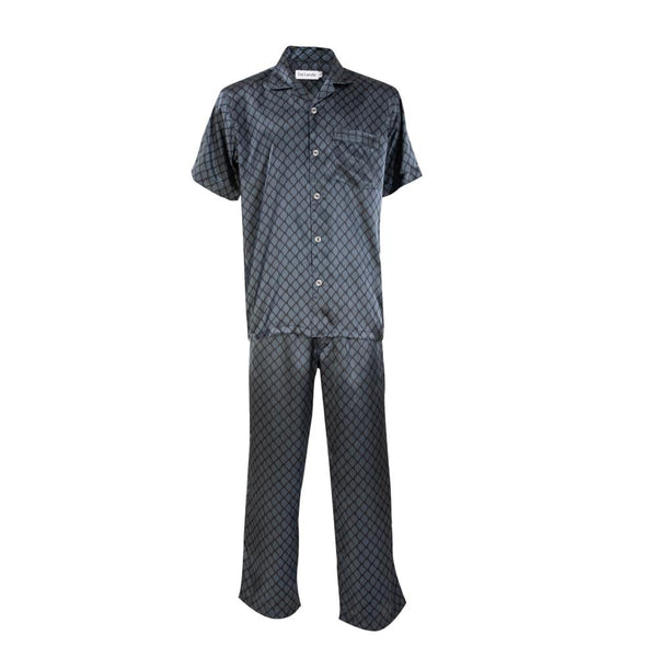 Guy Laroche ชุดนอนผ้าซาติน คอปก แขนสั้น ขายาว พิมพ์ลาย รุ่น JPP7521W4 ICCSHOPPING