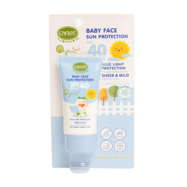 ENFANT (อองฟองต์) Baby Face Sun Protection SPF40 PA+++ โลชั่นกันแดดสำหรับเด็ก 1 ปี+ กลิ่น เพียวซอฟท์เนส 20ml.