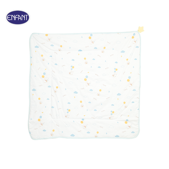 ENFANT (อองฟองต์) ผ้าห่อตัวบุใยผ้าลายน้องแกะ ผ้าคอตตอน 100% ขนาด 30x30 นิ้ว 