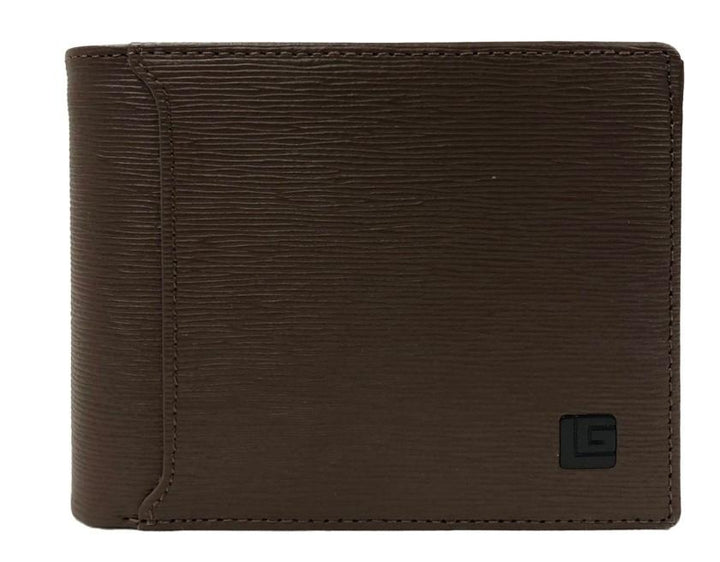 Guy Laroche กระเป๋าสตางค์หนังแท้ อัดลายซาเฟียโน  พับสั้นสามทาง สีน้ำตาล รุ่น ZELIE (BW34513S5BRS1) ICCSHOPPING