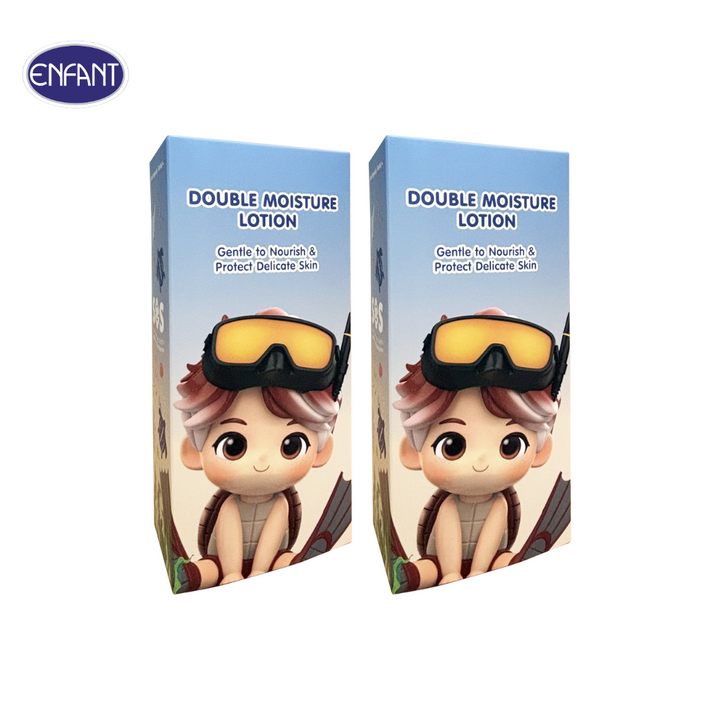 [แพ็คคู่สุดคุ้ม] ENFANT (อองฟองต์) ออแกนิค ดับเบิ้ล มอยส์เจอร์ โลชั่น ชนิดหลอด 150ml. + พวงกุญแจ ICCSHOPPING