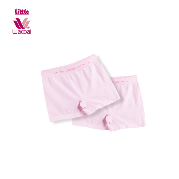 Little Wacoal (ลิตเติ้ล วาโก้) กางเกง Boxer เด็กผู้หญิง รุ่น Seamless สำหรับเด็กอายุ 4-12 ปี ไซซ์ S แพ็ค 2 ตัว สีชมพู