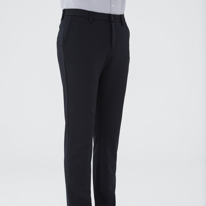 ARROW กางเกง I-Flex สแล็คไม่มีจีบ ทรง Smart fit ไม่ต้องรีด MSCM811 สี กรมท่า 