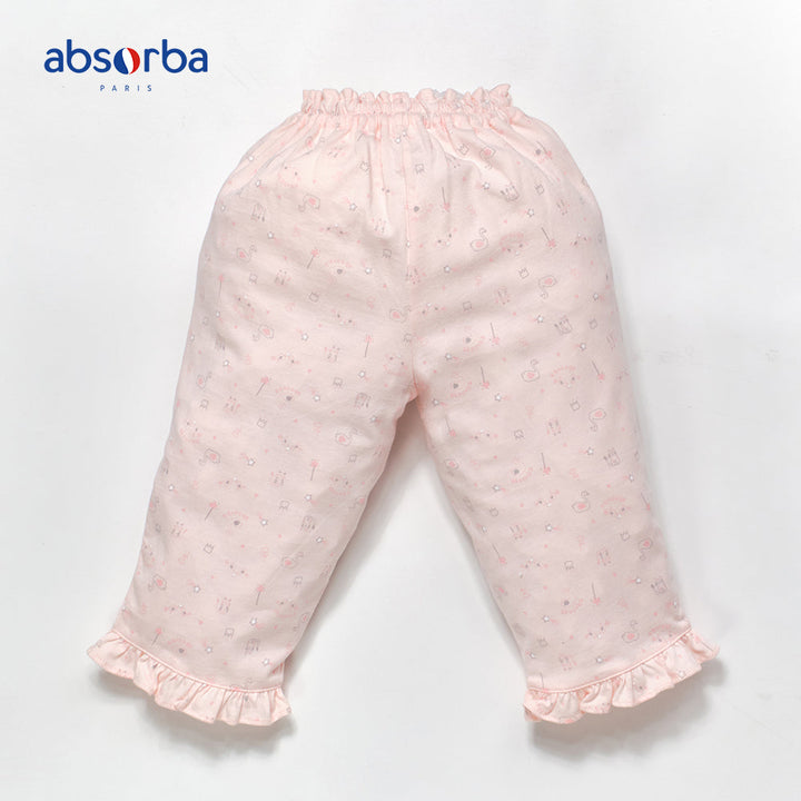 จำหน่ายเฉพาะออนไลน์ - แอ็บซอร์บา ชุดนอนเด็ก แขนยาว กระดุมหน้า สีชมพู สำหรับเด็ก 6 เดือน - 1 ปี คอลเลคชั่น Coeur & Etoile ICCSHOPPING