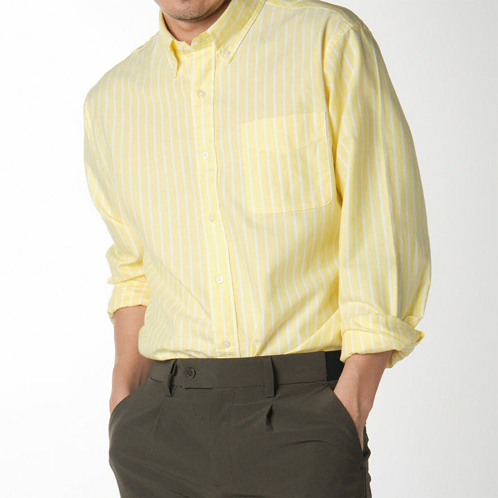 era-won เสื้อเชิ้ต ทรงปกติ OXFORD SHIRT GMG แขนยาว คอปก สี YS 