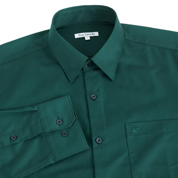 Guy Laroche เสื้อเชิ้ตคอปกสีพื้น Slim fit รุ่นขายดี (BAB6200P3) Guy Laroche