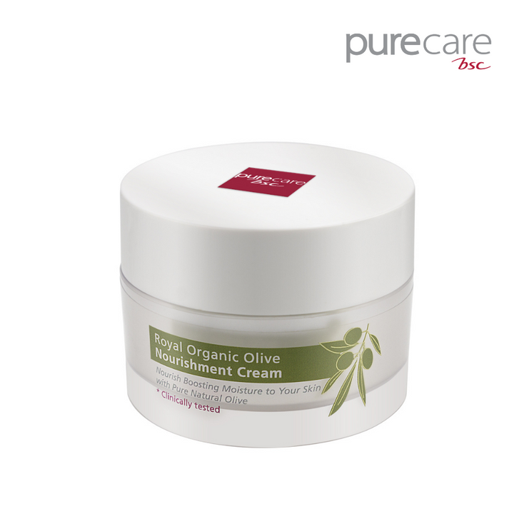 BSC Pure Care (บีเอสซี เพียวแคร์) ROYAL ORGANIC OLIVE NOURISHMENT CREAM 30g. Purecare BSC