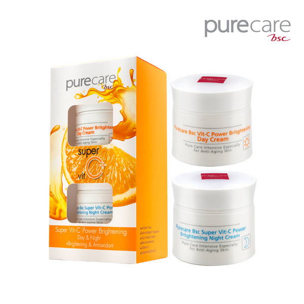 BSC Pure Care (บีเอสซี เพียวแคร์) VIT C POWER DAY&NIGHT SET 40ml. Purecare BSC