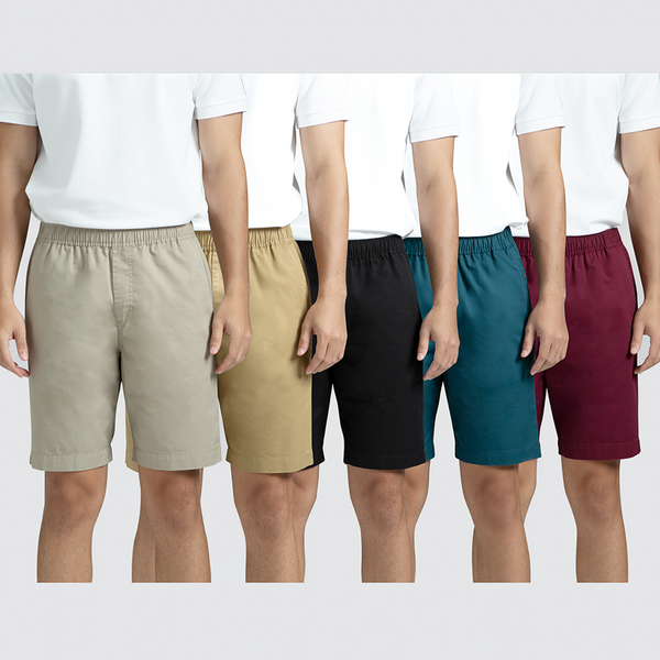 ARROW กางเกงขาสั้น ผช เซ็ท 5 ตัว 5 สี สุดคุ้ม เอวยางยืด MHCC2A9S2CSC6 ARROW