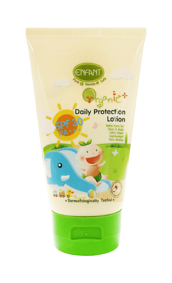 Enfant อองฟองต์ Organic Plus Daily Protection Lotion โลชั่นบำรุงผิว สูตรป้องกันแสงแดด 150 ml. ENFANT