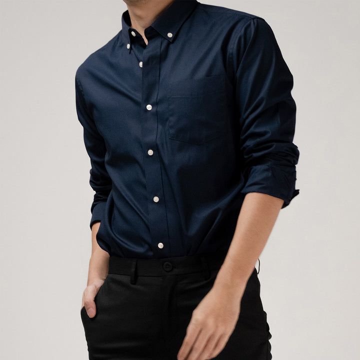 era-won เสื้อเชิ้ต Premium Quality Dress Shirt แขนยาว สี Blue01 